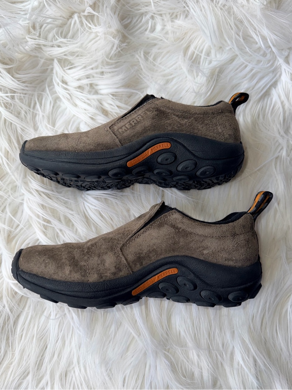 Merrell Women’s 8 Jungle Moc Gunsmoke Suede Slip-On Shoes - Picture 4 of 8